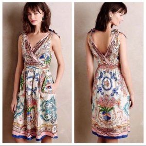 Anthropologie Collette Dinnigan print silk dress 0